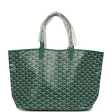 Goyard Goyardine Green Saint Louis PM Tote Bag Palladium Hardware - Thumbnail View 4