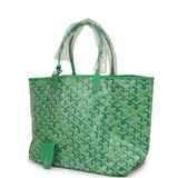 Goyard Goyardine Meadow Green Saint Louis PM Tote Palladium Hardware - Thumbnail View 5