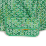 Goyard Goyardine Meadow Green Saint Louis PM Tote Palladium Hardware - Thumbnail View 8