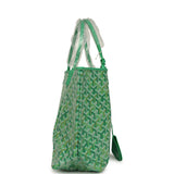 Goyard Goyardine Meadow Green Saint Louis PM Tote Palladium Hardware - Thumbnail View 3