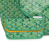Goyard Goyardine Meadow Green Saint Louis PM Tote Palladium Hardware - Thumbnail View 7