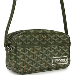 Goyard Goyardine Khaki Cap Vert PM Bag Palladium Hardware