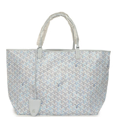 Goyard Goyardine Polar Blue Saint Louis GM Tote Palladium Hardware