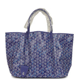 Goyard Goyardine Blueberry Purple Saint Louis GM Tote Palladium Hardware - Thumbnail View 1