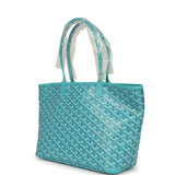 Goyard Goyardine Canvas Turquoise Artois PM Tote Palladium Hardware - Thumbnail View 5
