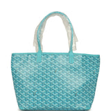 Goyard Goyardine Canvas Turquoise Artois PM Tote Palladium Hardware - Thumbnail View 4