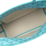 Goyard Goyardine Canvas Turquoise Artois PM Tote Palladium Hardware - Thumbnail View 8