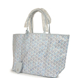 Goyard Goyardine Polar Blue Saint Louis PM Tote Palladium Hardware - Thumbnail View 5