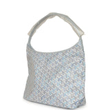 Goyard Goyardine Canvas Polar Blue Boheme Hobo Palladium Hardware - Thumbnail View 5
