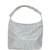 Goyard Goyardine Canvas Polar Blue Boheme Hobo Palladium Hardware - Thumbnail View 4