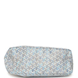 Goyard Goyardine Canvas Polar Blue Boheme Hobo Palladium Hardware - Thumbnail View 6