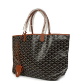 Goyard Goyardine Black and Brown Saint Louis PM Tote Bag Palladium Hardware - Thumbnail View 5