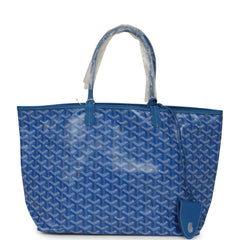Goyard Goyardine Sky Blue Saint Louis PM Tote Bag Palladium Hardware
