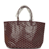 Goyard Goyardine Canvas Burgundy Saint Louis PM Tote Palladium Hardware - Thumbnail View 4