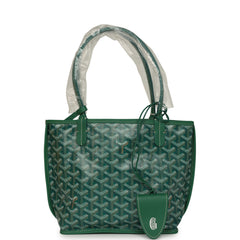 Goyard Goyardine Anjou Green Mini Bag Palladium Hardware