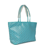 Goyard Goyardine Canvas Turquoise Artois MM Tote Palladium Hardware - Thumbnail View 2