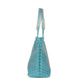 Goyard Goyardine Canvas Turquoise Artois MM Tote Palladium Hardware - Thumbnail View 3