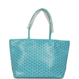 Goyard Goyardine Canvas Turquoise Artois MM Tote Palladium Hardware - Thumbnail View 4