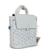 Goyard Goyardine Canvas Polar Blue Mini Alpin Backpack Palladium Hardware - Thumbnail View 2