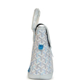 Goyard Goyardine Canvas Polar Blue Mini Alpin Backpack Palladium Hardware - Thumbnail View 3