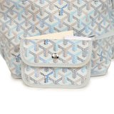 Goyard Goyardine Anjou Polar Blue Mini Bag Palladium Hardware - Thumbnail View 7
