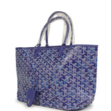 Goyard Goyardine Blueberry Purple Saint Louis PM Tote Palladium Hardware - Thumbnail View 5