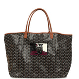 Goyard Goyardine "Hulot Dog" Black and Brown Saint Louis GM Tote Bag Palladium Hardware - Thumbnail View 1