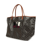 Goyard Goyardine "Hulot Dog" Black and Brown Saint Louis GM Tote Bag Palladium Hardware - Thumbnail View 5