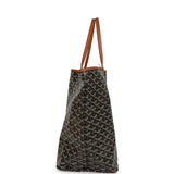 Goyard Goyardine "Hulot Dog" Black and Brown Saint Louis GM Tote Bag Palladium Hardware - Thumbnail View 3