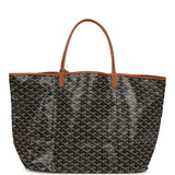 Goyard Goyardine "Hulot Dog" Black and Brown Saint Louis GM Tote Bag Palladium Hardware - Thumbnail View 4