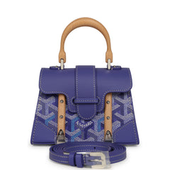 Goyard Goyardine Canvas Blueberry Purple Saigon Structure Nano Palladium Hardware