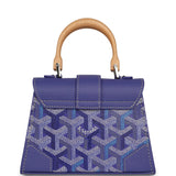 Goyard Goyardine Canvas Blueberry Purple Saigon Structure Nano Palladium Hardware - Thumbnail View 4