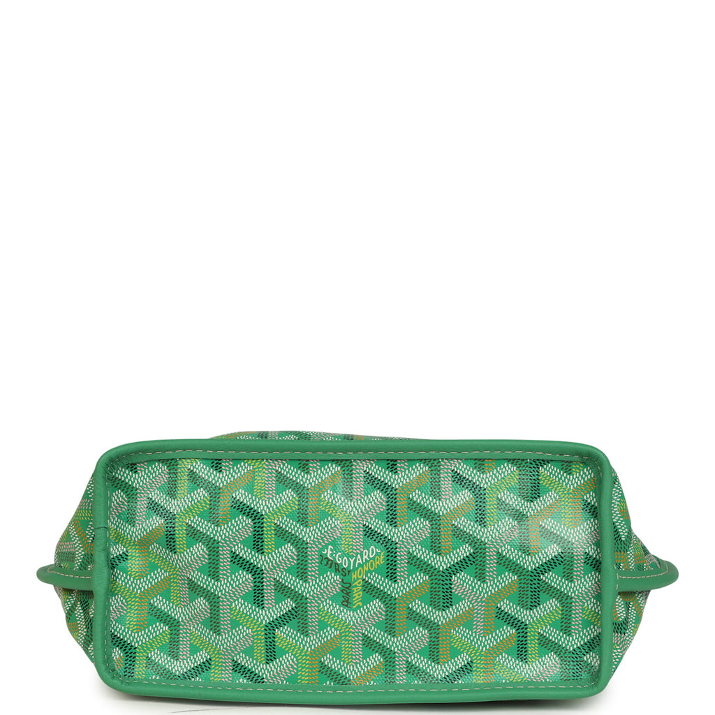 新品未使用　Goyard Bandoulière 114 Vest グリーン Goyard Goyardine Anjou Meadow Green Mini Bag Palladium Hardware