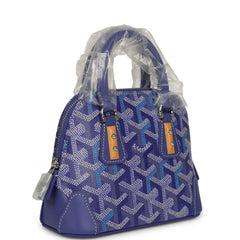 Goyard Goyardine Canvas Blueberry Purple Vendome Nano Bag Palladium Hardware
