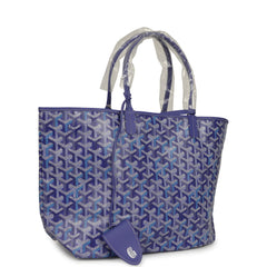 Goyard Goyardine Blueberry Purple Saint Louis PM Tote Palladium Hardware