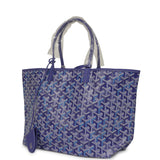 Goyard Goyardine Blueberry Purple Saint Louis PM Tote Palladium Hardware - Thumbnail View 5