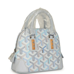 Goyard Goyardine Canvas Polar Blue Vendome Nano Bag Palladium Hardware