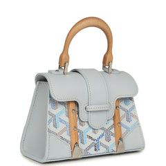 Goyard Goyardine Canvas Polar Blue Saigon Structure Nano Palladium Hardware