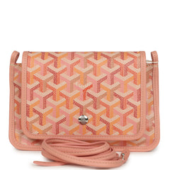 Goyard Plumet Pocket Wallet Powder Pink Goyardine Palladium Hardware