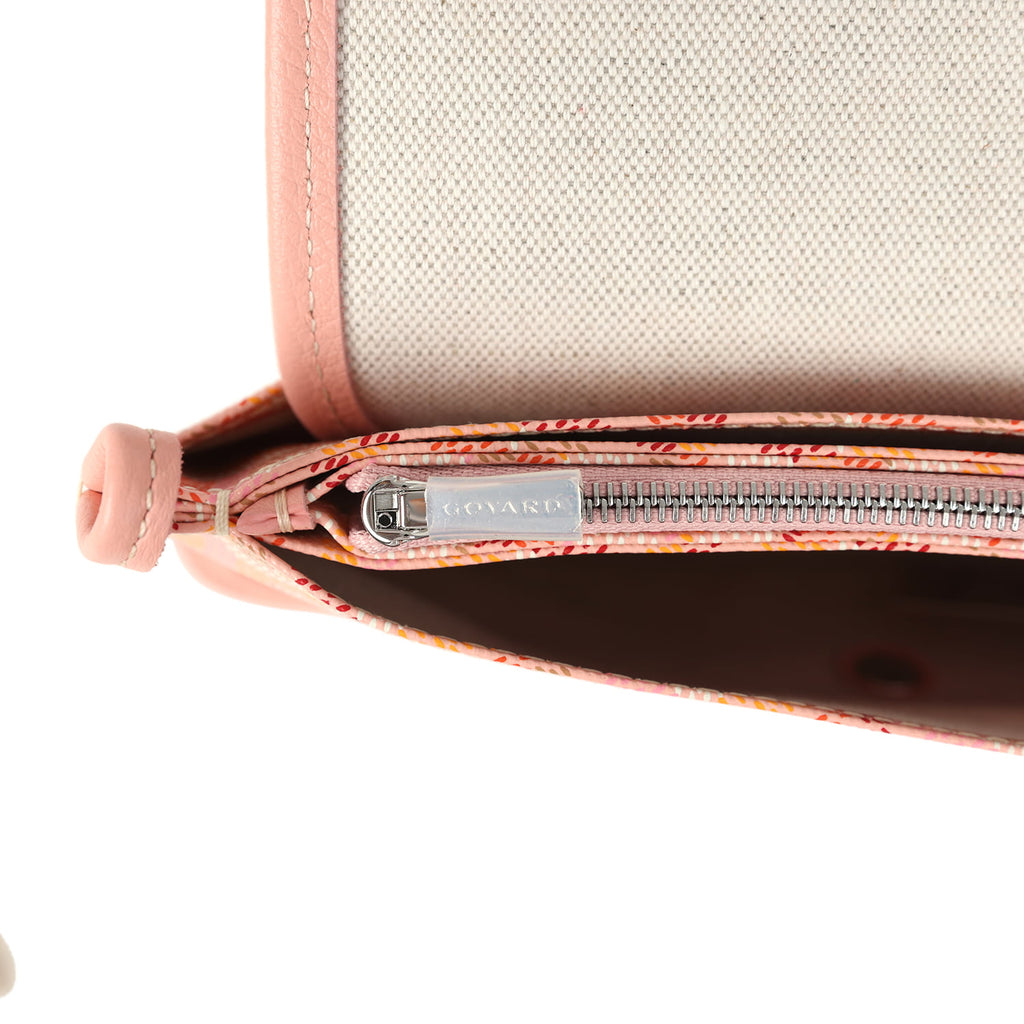 Powder Pink Wallets Goyard Plumet Pocket Wallet Powder Pink Goyardine Palladium Hardware