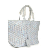 Goyard Goyardine Polar Blue Saint Louis PM Tote Palladium Hardware - Thumbnail View 2