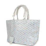 Goyard Goyardine Polar Blue Saint Louis PM Tote Palladium Hardware - Thumbnail View 5