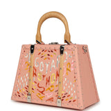 Goyard Goyardine Canvas Saigon Mini Marquetry Trunk Bag Powder Pink Chevroches Calfskin Palladium Hardware - Thumbnail View 4