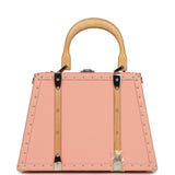 Goyard Goyardine Canvas Saigon Mini Marquetry Trunk Bag Powder Pink Chevroches Calfskin Palladium Hardware - Thumbnail View 5