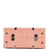 Goyard Goyardine Canvas Saigon Mini Marquetry Trunk Bag Powder Pink Chevroches Calfskin Palladium Hardware - Thumbnail View 6