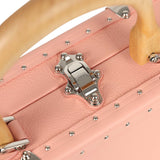 Goyard Goyardine Canvas Saigon Mini Marquetry Trunk Bag Powder Pink Chevroches Calfskin Palladium Hardware - Thumbnail View 8