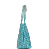 Goyard Goyardine Canvas Turquoise Artois PM Tote Palladium Hardware - Thumbnail View 3