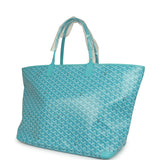 Goyard Goyardine Canvas Turquoise Artois GM Tote Palladium Hardware - Thumbnail View 5