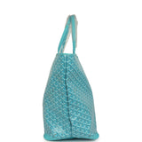 Goyard Goyardine Canvas Turquoise Artois GM Tote Palladium Hardware - Thumbnail View 3