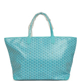 Goyard Goyardine Canvas Turquoise Artois GM Tote Palladium Hardware - Thumbnail View 4